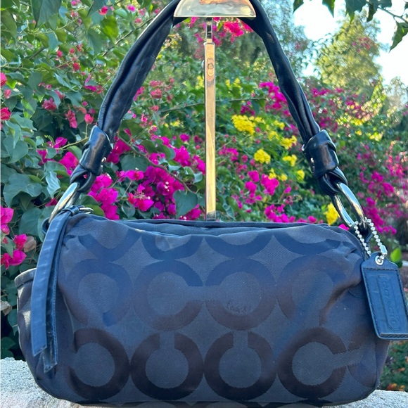 Coach Handbags - COACH Parker Op Art Jacquard/Leather Trim Satchel/Shoulder Bag